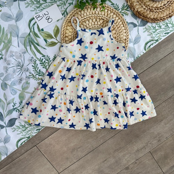 *Play Condition* Cat & Jack Toddler Girl Colorful Star Circle Print Dress 2T - Picture 8 of 13